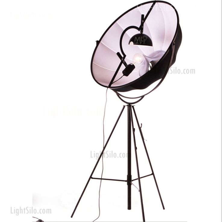 Modern Tripod Floor Lamp Steel Lampshade Decor Standing Lighting Fixture