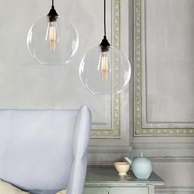 Round Glass Pendant Light 